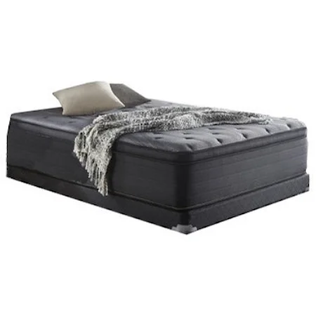 Twin Extra Long 15" Plush Pillow Top Coil on Coil Mattress and 5" Low Profile Foundation